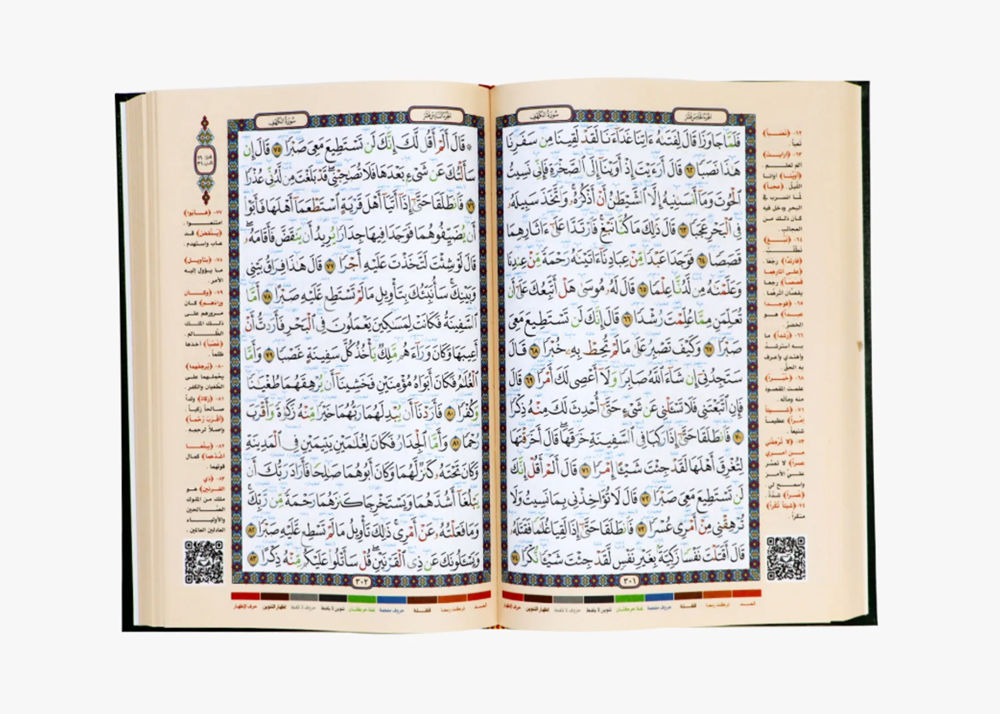 مصحف تجويد القرآن ( مع بيان أحكام التلاوة - وبهامشه تفسير وبيان كلمات القرآن - مع قارئ QR ) / ( قياس جوامعي / 25 * 35 ) _thumbnail_1